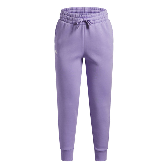 Ua Rival Fleece Joggers Junior Girls Transparent White