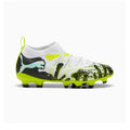 Puma Future 9 Match Creativity FG AG Junior Football Boots Mint Lime White Black