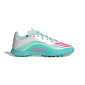 Adidas F50 League Messi TF Football Trainers Junior White Pink Aqua