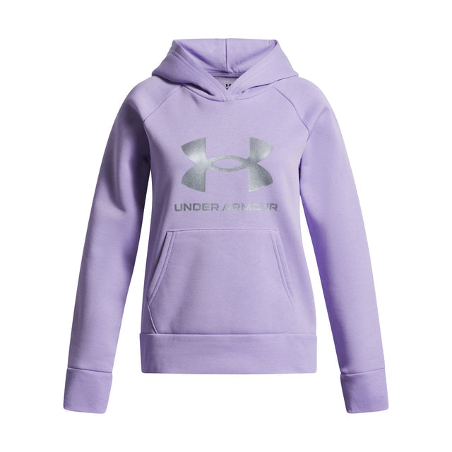 Ua Rival Fleece Shimmer Hoodie Junior Girls Transparent Iridescent