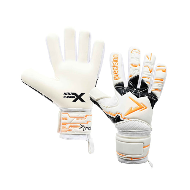 Precision Junior Fusion X Negative Gloves White Black Orange